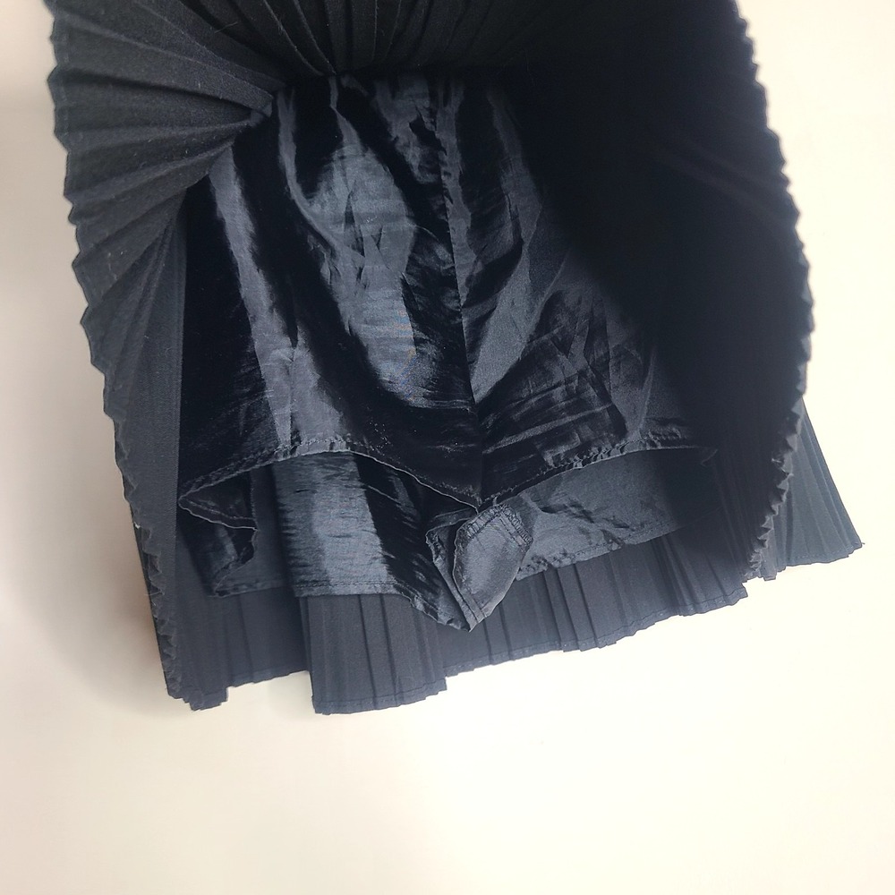 Zara Black Pleated Mini Skirt Skort Preppy Academia Office Siren Size XS - Picture 3 of 6